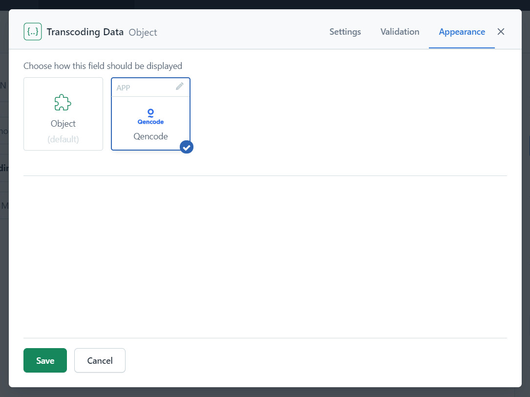 Content model settings