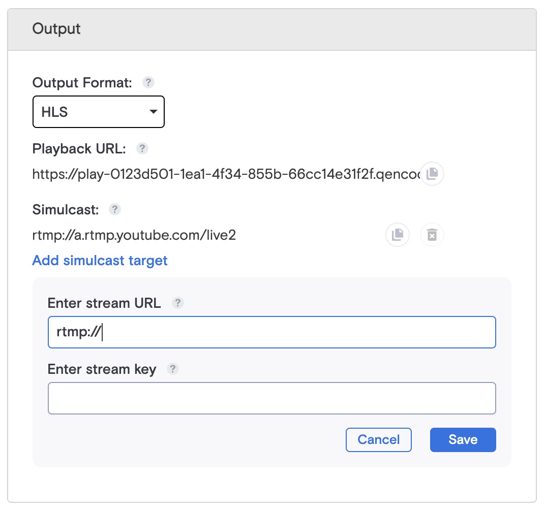 Manage simulcast targets